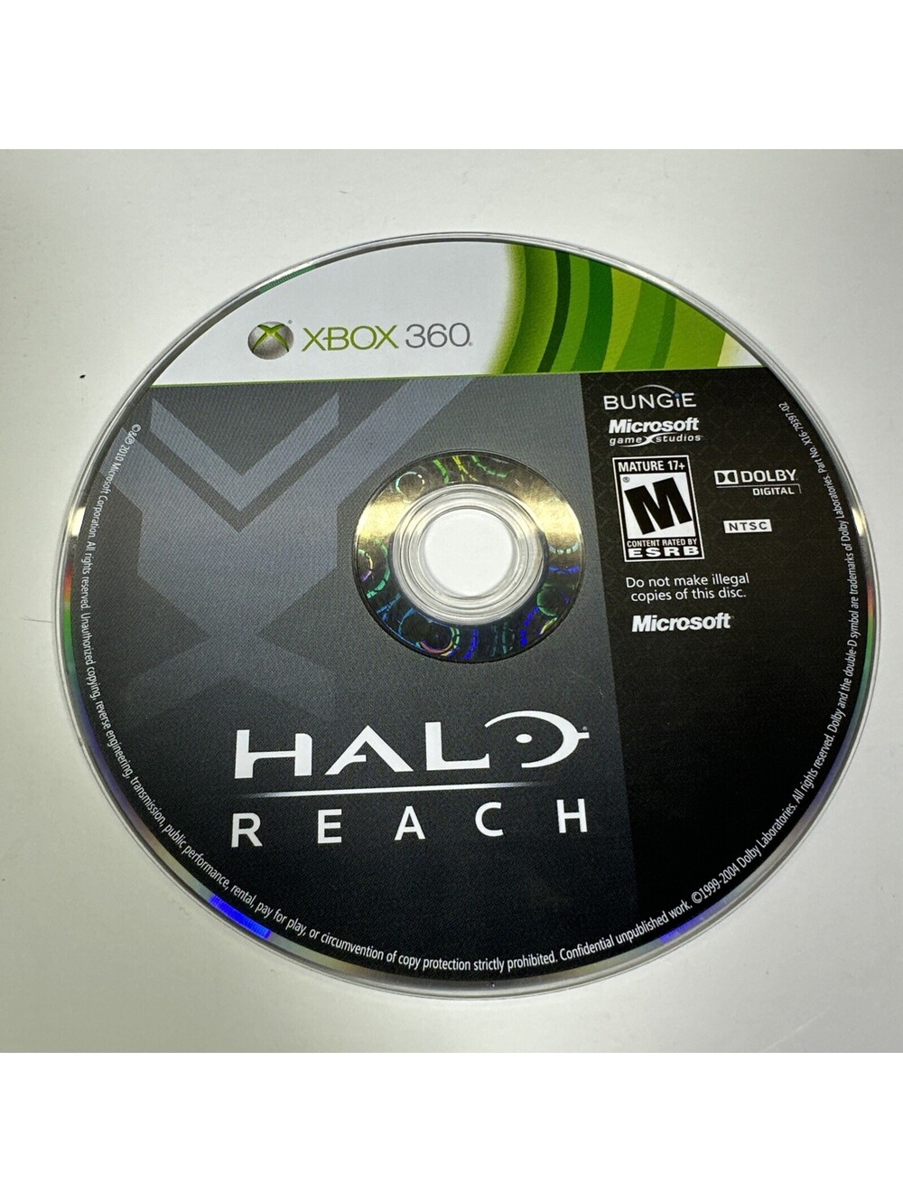 Halo Reach (Microsoft Xbox 360, 2010) Disc Only